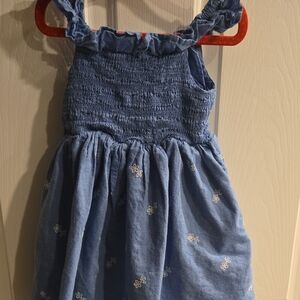Cat & Jack Blue Smocked Ruffled Sundress
